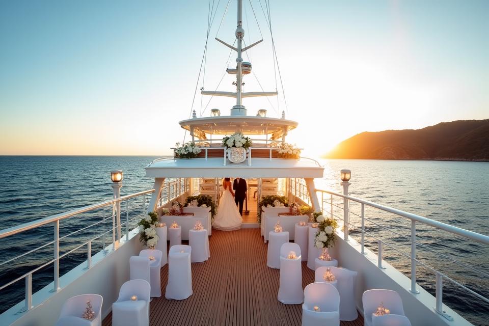 Exclusive yacht wedding venue
